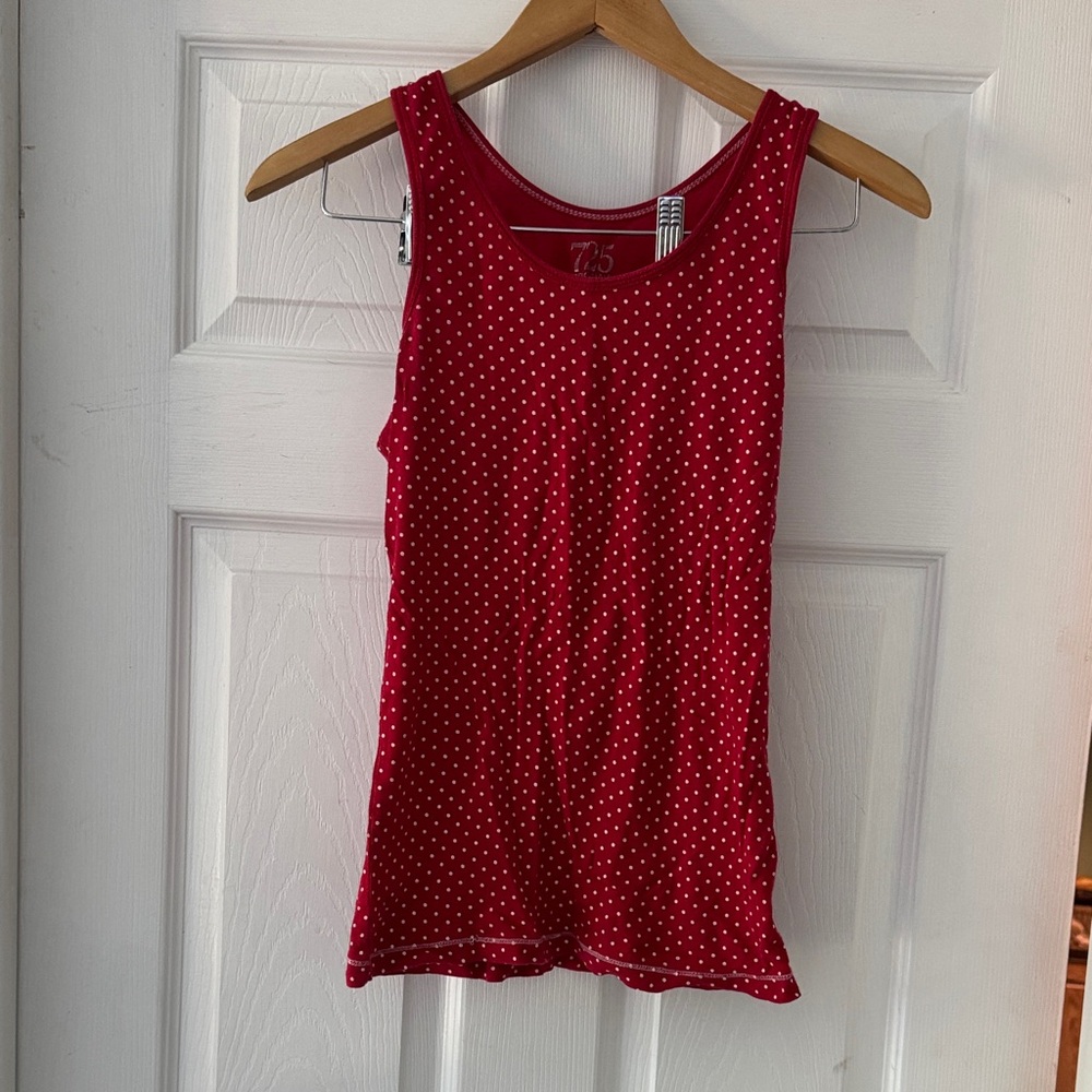 Chic Red Polka Dot Tank Top